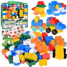 Toys Velike pisane plastične opeke Zoo + nalepke 88 kosov ZA4801