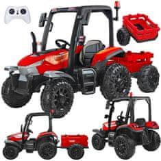 Toys Veliki traktor s prikolico 4x4+ luči na daljinsko upravljanje PA0266