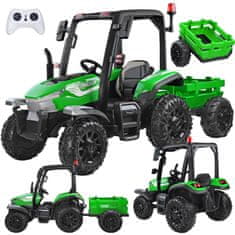 Toys Veliki traktor s prikolico 4x4+ luči na daljinsko upravljanje PA0266