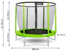 Toys SKYFLYER RING 2v1 vrtni trampolin 180cm lestev 6FT