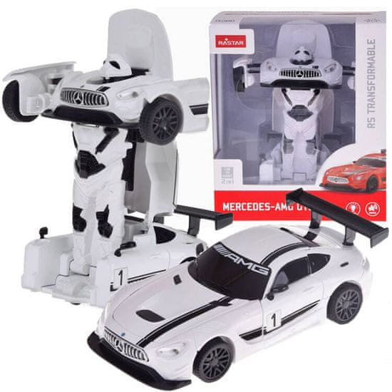 Toys RASTAR Mercedes GT3 AMG Robotski avto Transformacija svetlobni zvok ZA5135