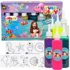 Toys Tuban ustvarjalni set Tubi Jelly Mermaid 6 barvnih gelskih figuric ZA4981