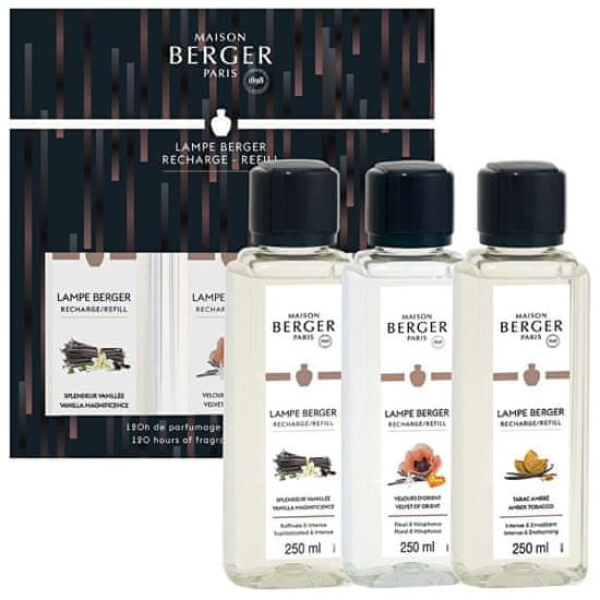 Maison Berger Paris Darilni set kartuš za katalitično svetilko Variation triopack 3 x 250 ml