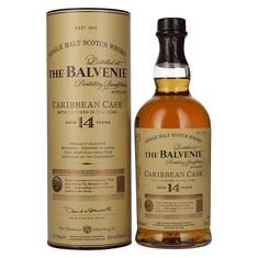 Balvenie Škotski whisky 14yo Caribbean Cask Finish + GB 0,7 l