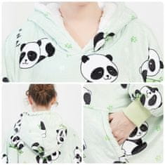 CoZy Hoodie odeja z rokavi - Panda