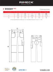 Rimeck Delovne hlače Rimeck WOODY, sive, 44