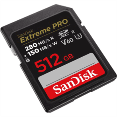 SanDisk Extreme PRO 512 GB V60 UHS-II kartice SD, 280/150 MB/s,V60,C10,UHS-II