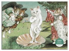 Galison Puzzle Meowsterpiece: Rojstvo Venere 1000 kosov