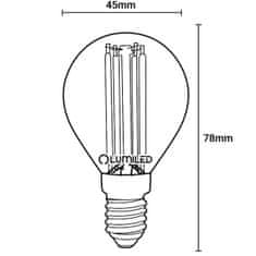 LUMILED 6x LED žarnica P45 E14 7W = 60W 806lm 3000K Toplo bela 360°