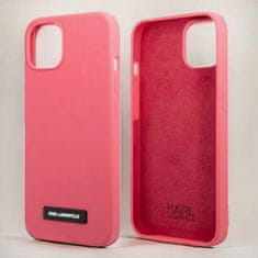 Karl Lagerfeld Ovitek Karl Lagerfeld "Saffiano Plaque - fuchsia" za iPhone 13 Pro (KLHCP13LSLMP1PI)