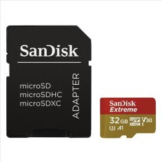 SanDisk Pomnilniška kartica Extreme micro SDHC 32 GB 100 MB/s A1 Class 10 UHS-I V30, adapter