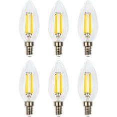 LUMILED 6x LED žarnica E14 B35 E14 7W = 60W 806lm 4000K Nevtralno bela 360°