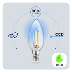 LUMILED 6x LED žarnica E14 B35 E14 7W = 60W 806lm 4000K Nevtralno bela 360°