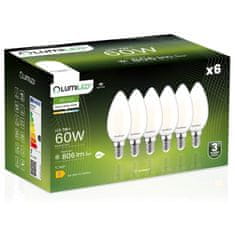 LUMILED 6x LED žarnica E14 B35 7W = 60W 806lm 4000K Nevtralno bela 360°