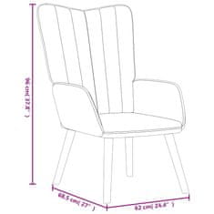 Vidaxl Stol za sproščanje temno siv žamet