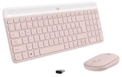 Logitech Slim Wireless Keyboard and Mouse Combo MK470 - ROSE - US INT'L - INTNL