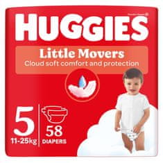 Huggies HUGGIES plenice za enkratno uporabo Little Movers 5 (11-25 kosov) 58 kosov