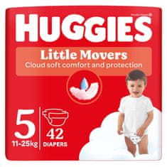 HUGGIES plenice za enkratno uporabo Little Movers 5 (11-25 kosov) 42 kosov