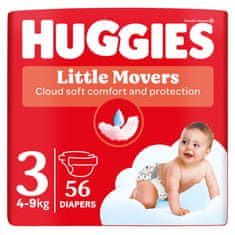 Huggies HUGGIES plenice za enkratno uporabo Little Movers 3 (4-9 kg) 56 kosov