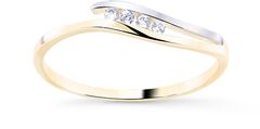 Cutie Diamonds Lep dvobarven zlati prstan z diamanti DZ8026-00-X-1 (Obseg 55 mm)