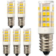 LUMILED 6x LED žarnica za hladilnike T25 E14 5W = 40W 470lm 3000K Toplo bela 320°