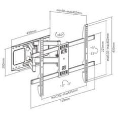 Gembird držalo za TV WM-80ST-02, 37"-80" (60 kg), vrtljivo in nagibno