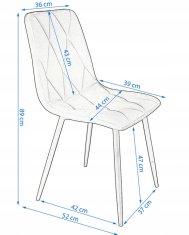 Miramarket Stol PIADO amarant (komplet nog + vijaki)