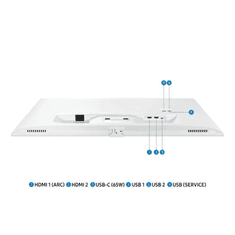 Samsung Smart Monitor M7 S32DM703UU pametni monitor, 81 cm (32), VA, 4K UHD, WiFi, bel (LS32DM703UUXDU)