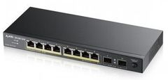 Zyxel GS1100-10HPv2, brez upravljanja PoE 8x Gigabit, 2x Fiber Uplink, 120 W PoE