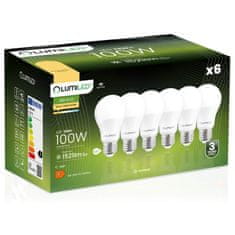 LUMILED 6x LED žarnica A60 E27 13W = 100W 1521lm Toplo bela 260°