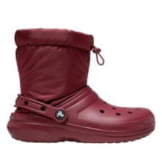 Crocs Škornji bordo rdeča 39 EU Classic Lined Neo Puff