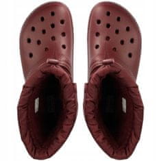 Crocs Škornji bordo rdeča 38 EU Classic Lined Neo Puff