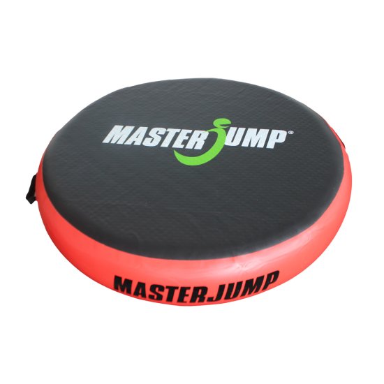 Miramarket Airspot MASTERJUMP diamter gimnastična blazina v obliki kolesa 100 x 20 cm črno-rdeča