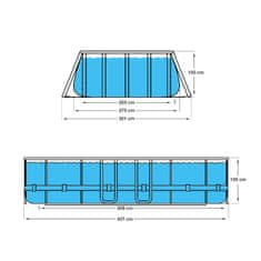 Miramarket Jekleni ovalni bazen Super ratan 427 x 275 x 100 cm