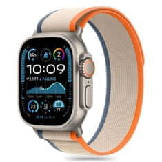 Tech-protect Nylon Stripe pašček za Apple Watch 44/45/46/49mm, cream orange