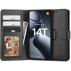 Tech-protect Wallet knjižni ovitek za Xiaomi 14T Pro, črna