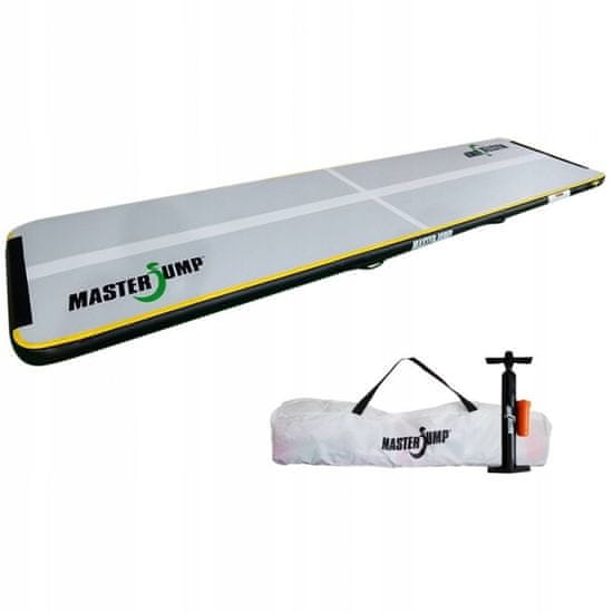 Miramarket Napihljiva gimnastična blazina AirTrack MASTER S-Pro 400 x 100 x 10 cm sivo-črna