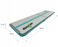 Miramarket Napihljiva gimnastična blazina AirTrack MASTER S-Pro 400 x 100 x 10 cm Grey-Teal