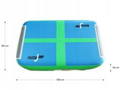 Miramarket AirBlock Gimnastična podloga MASTER Trampolin 60 x 100 x 20 cm Modro zelena