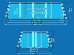 Miramarket AVENLI 400 x 200 x 99 cm okvir vrtnega bazena - komplet s filtracijo