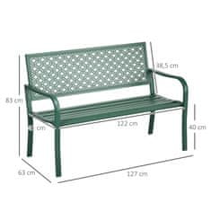 OUTSUNNY 280 Kg, Temno Zelena, 127X63X83Cm 