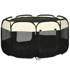 PAWHUT Puppy Playpen Zložljiva Ograja Za Živali, Puppy Run Outdoor Enclosures, Nepremočljiva, Prenosna, 118X118X62 Cm 