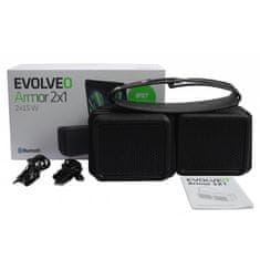 Evolveo Armor 2x1, zunanji Bluetooth zvočnik, Črn