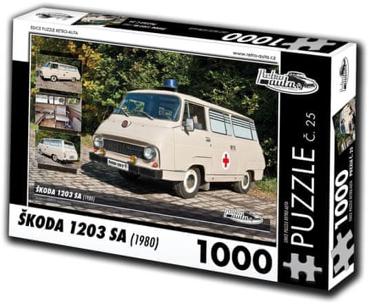 RETRO-AUTA© Puzzle št. 25 Škoda 1203 SA (1980) 1000 kosov