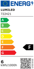 LUMILED 10x LED žarnica GU10 6W = 60W 580lm Toplo bela 36°