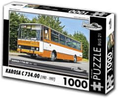 RETRO-AUTA© Puzzle AVTOBUS št. 21 KAROSA C 734.00 (1981 - 1997) 1000 kosov