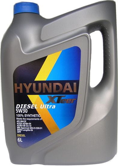 Hyundai HYUNDAI XTeer 5W30 5W-30 Diesel ULTRA -6L OEM olje