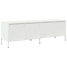 Vidaxl TV omarica bela 135x39x43,5 cm hladno valjano jeklo