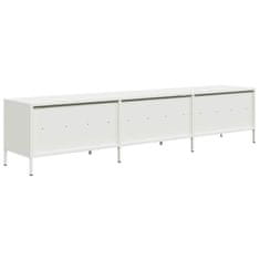 Vidaxl TV omarica bela 202x39x43,5 cm hladno valjano jeklo