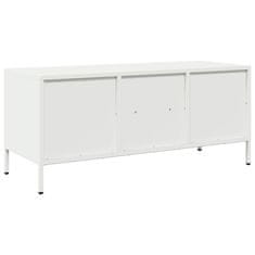 Vidaxl TV omarica bela 101,5x39x43,5 cm hladno valjano jeklo